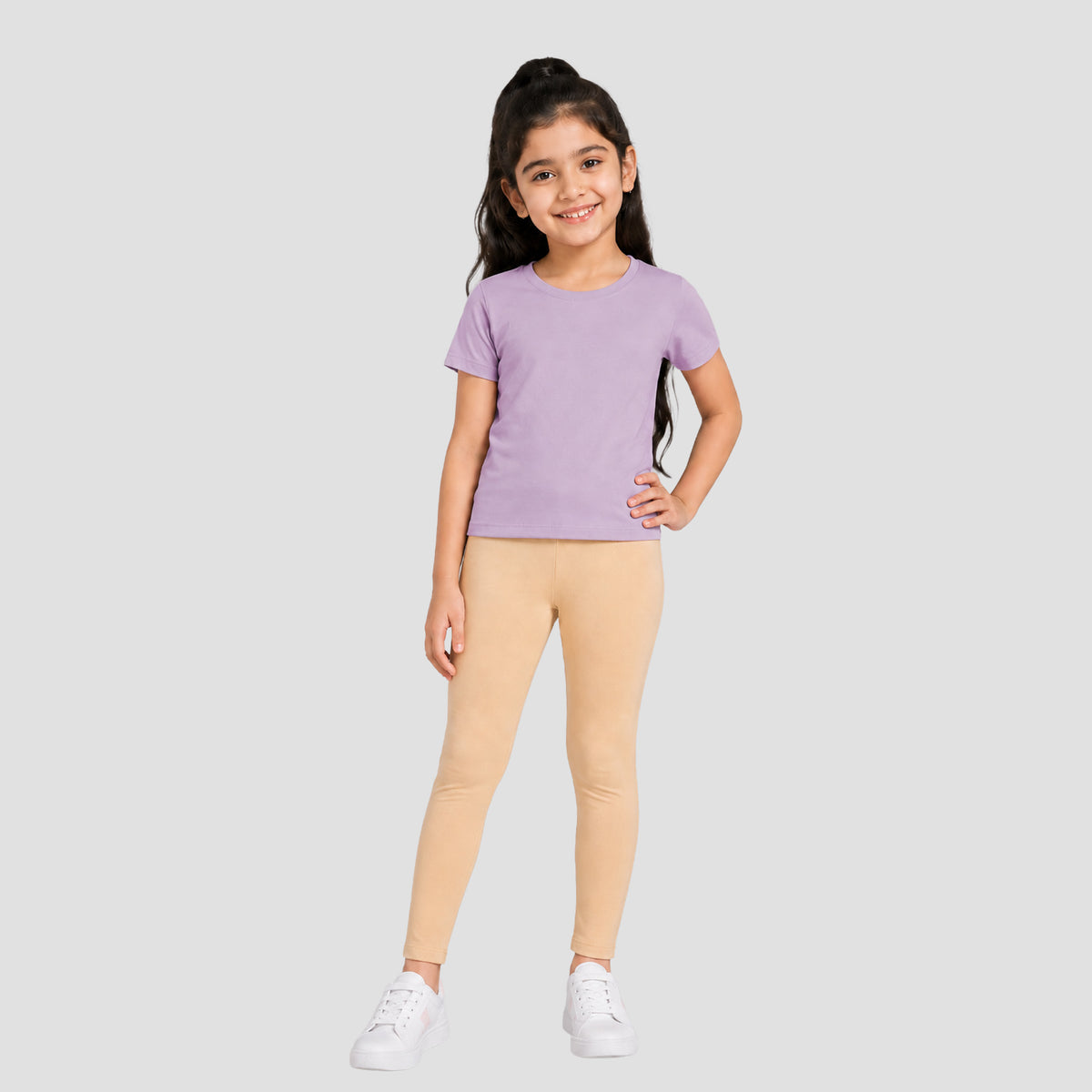 Girls' Leggings - Nude Colour