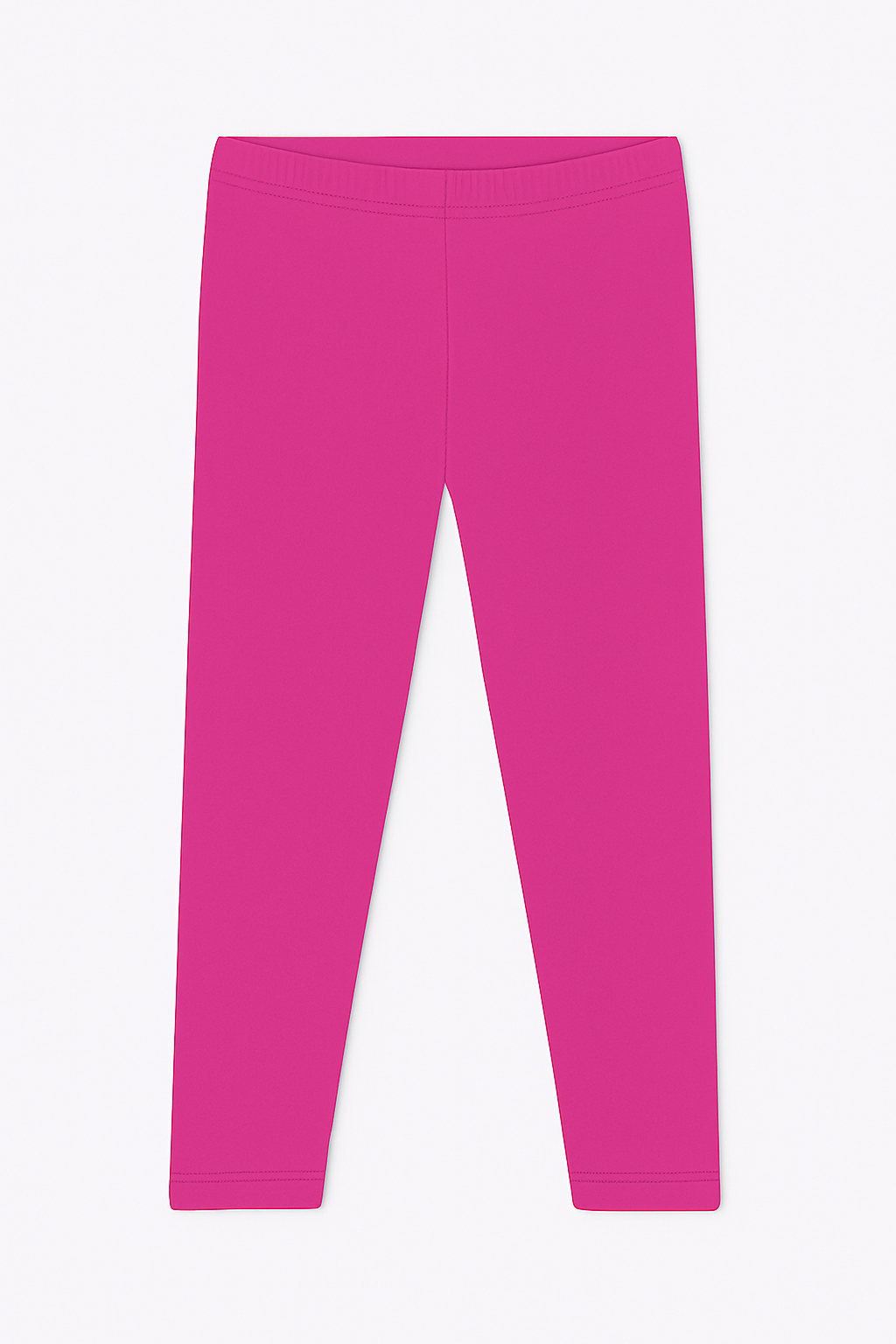 Girls 3/4 Leggings  Solid Dark Pink Color Pack Of 1