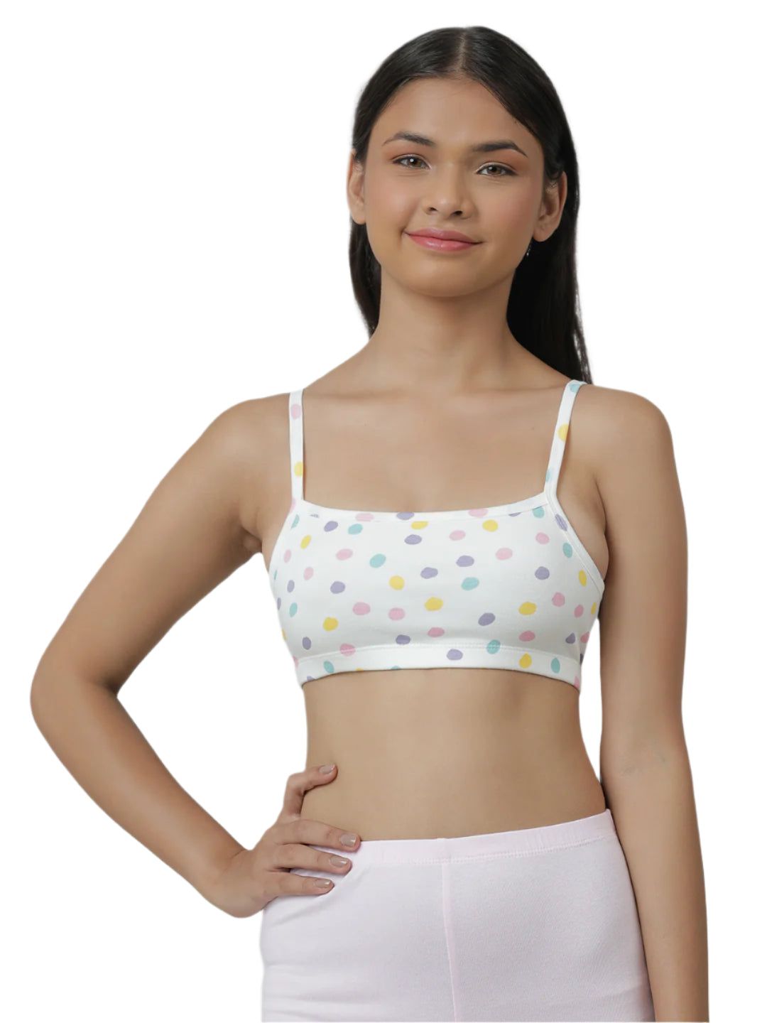 Beginners Bra - Polka Dot & Stripes Printed Pack of  4.