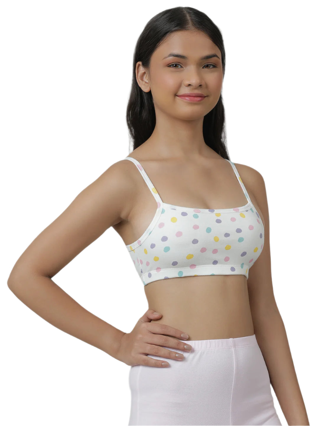 Beginners Bra - Polka Dot & Stripes Printed Pack of  4.
