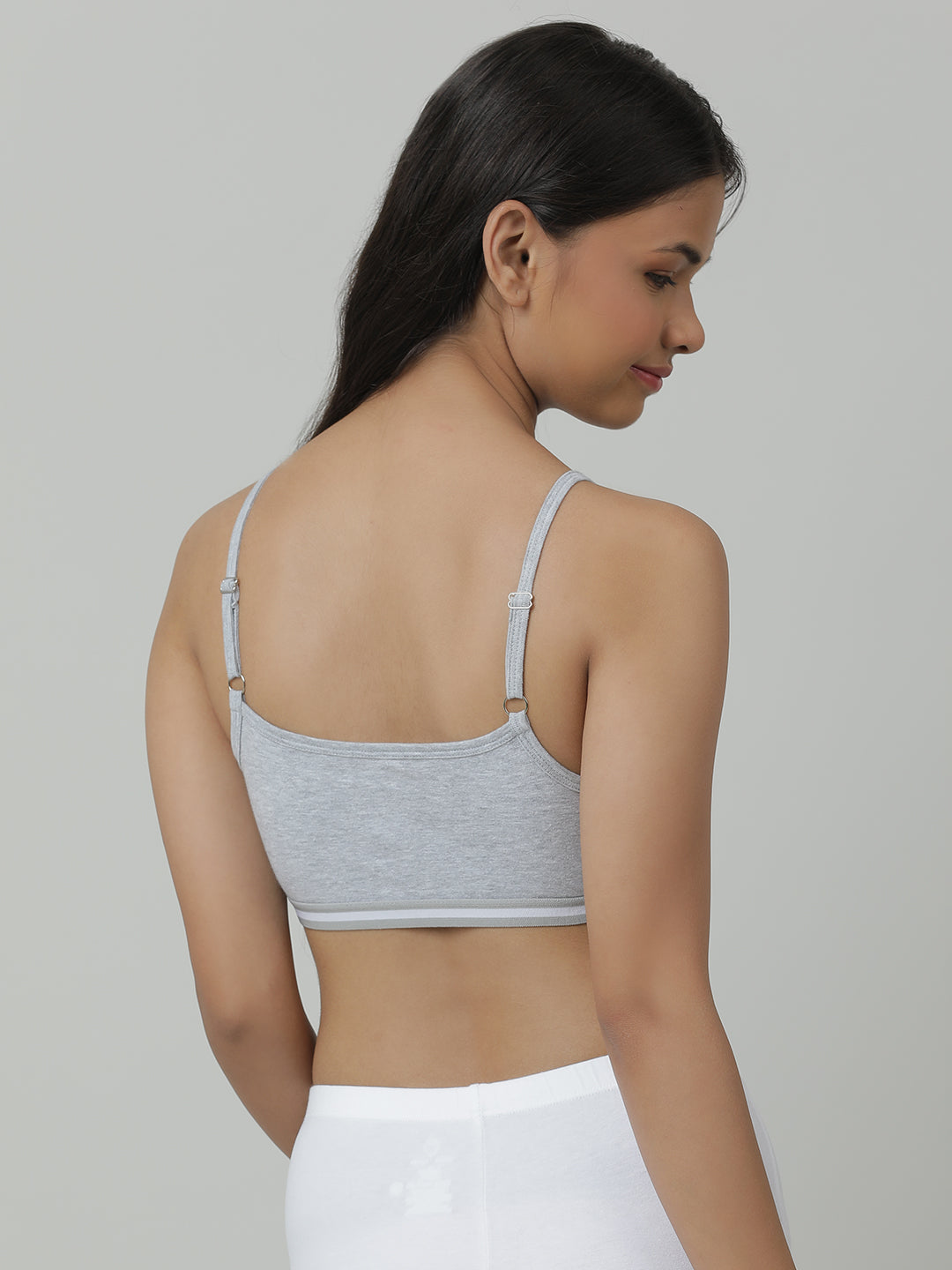 Beginners Bra | Padded | Double Layer - Pack of 1_Grey