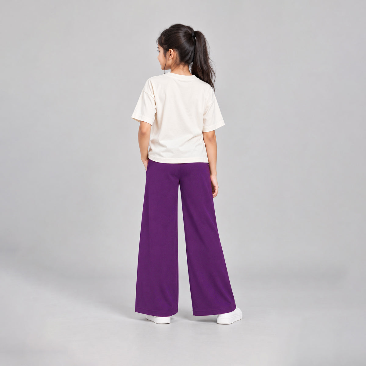 Girls' Palazzo Pants – Purple