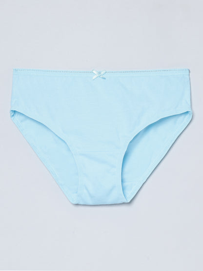 Girls Brief - Unicorn All Over Print & Solid Multicolor Brief Pack of 6.