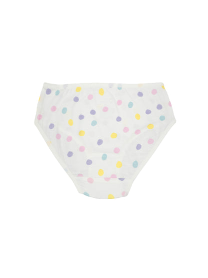 Girls Brief _Polka dot & Stripes All Over Print Pack of 7.