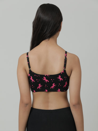 Beginners Bra - Unicorn All Over Print Pack of 3.