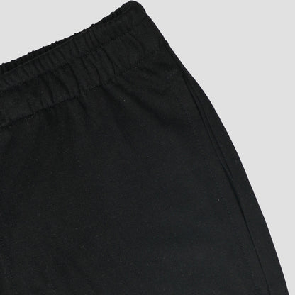 Boys Solid Cotton Casual Shorts (Pack of 2 - Navy Blue & Black) | Elastic Waistband Regular Fit Shorts with Pockets