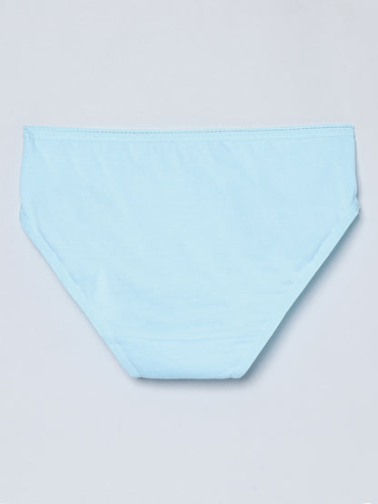 Girls Brief - Unicorn All Over Print & Solid Multicolor Brief Pack of 6.