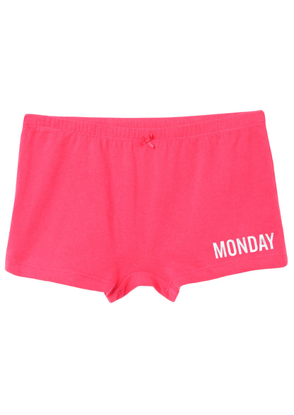 Girls Boy shorts - Weekdays Printed Pack of 7