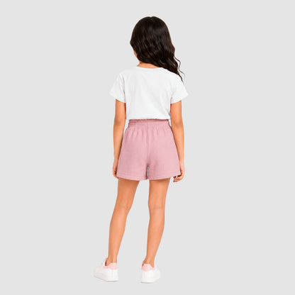 Charm N Cherish Girls Regular Fit Plain Cotton Shorts Pink Colour(Pack of 1)