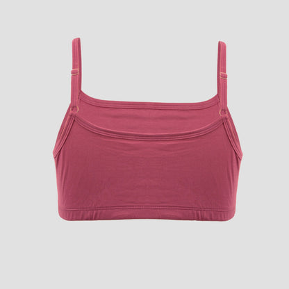 Beginners Bra | Non Padded | Double Layer - Pack of 1_Dusty Rose