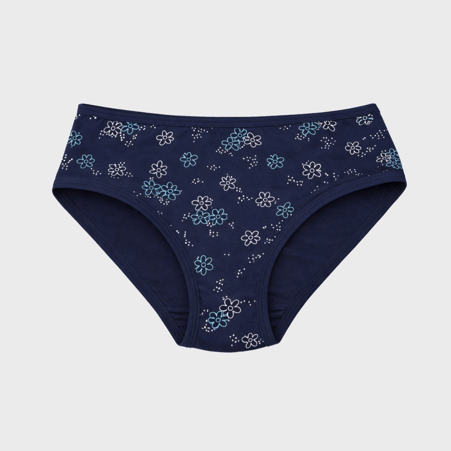 CharmnCherish Girls' Brief - Floral All Over Print Pack Of 5 for 2-11 Years - front view