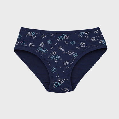 CharmnCherish Girls' Brief - Floral All Over Print Pack Of 5 for 2-11 Years - front view