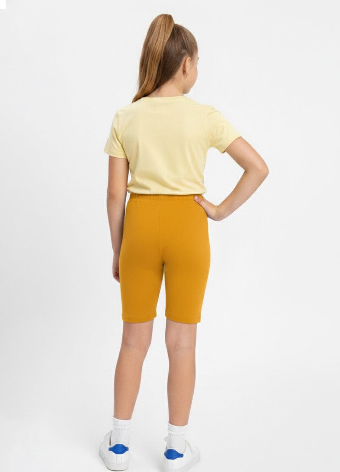 Charm N Cherish Girls Cotton Multiuse Shorties - Pack of 2 (Yellow & Black)