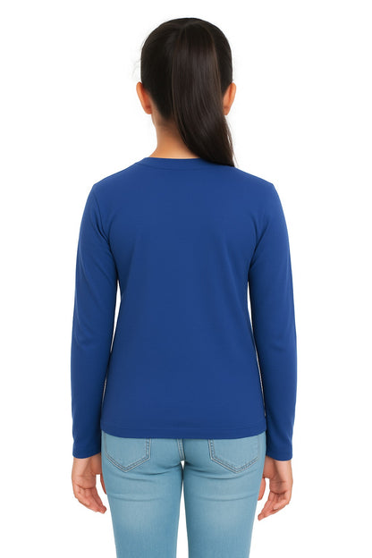 Girls Full Sleeve Tshirt Pack of 1_Ink Blue