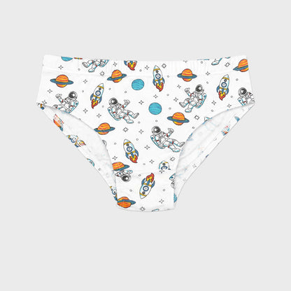 CharmnCherish Boys' astronaut Printed Cotton Brief - Pack Of 3 for 2-16 Years - front view