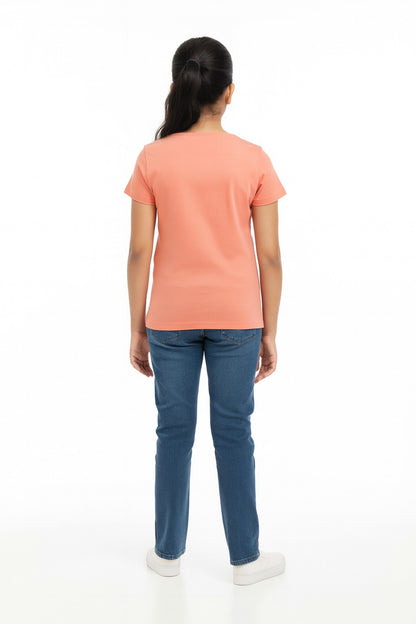 Girls Cotton Short Sleeve T-Shirt - Pack of 3