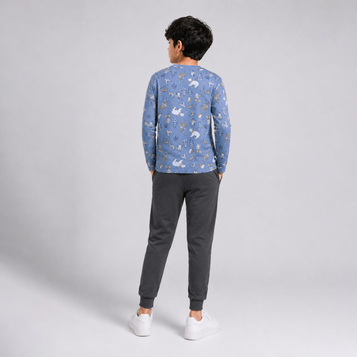 Boys' Cotton Printed T-Shirt - Full Sleeve