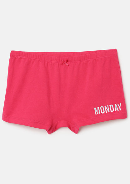 Girls Boy shorts - Weekdays Printed Pack of 7