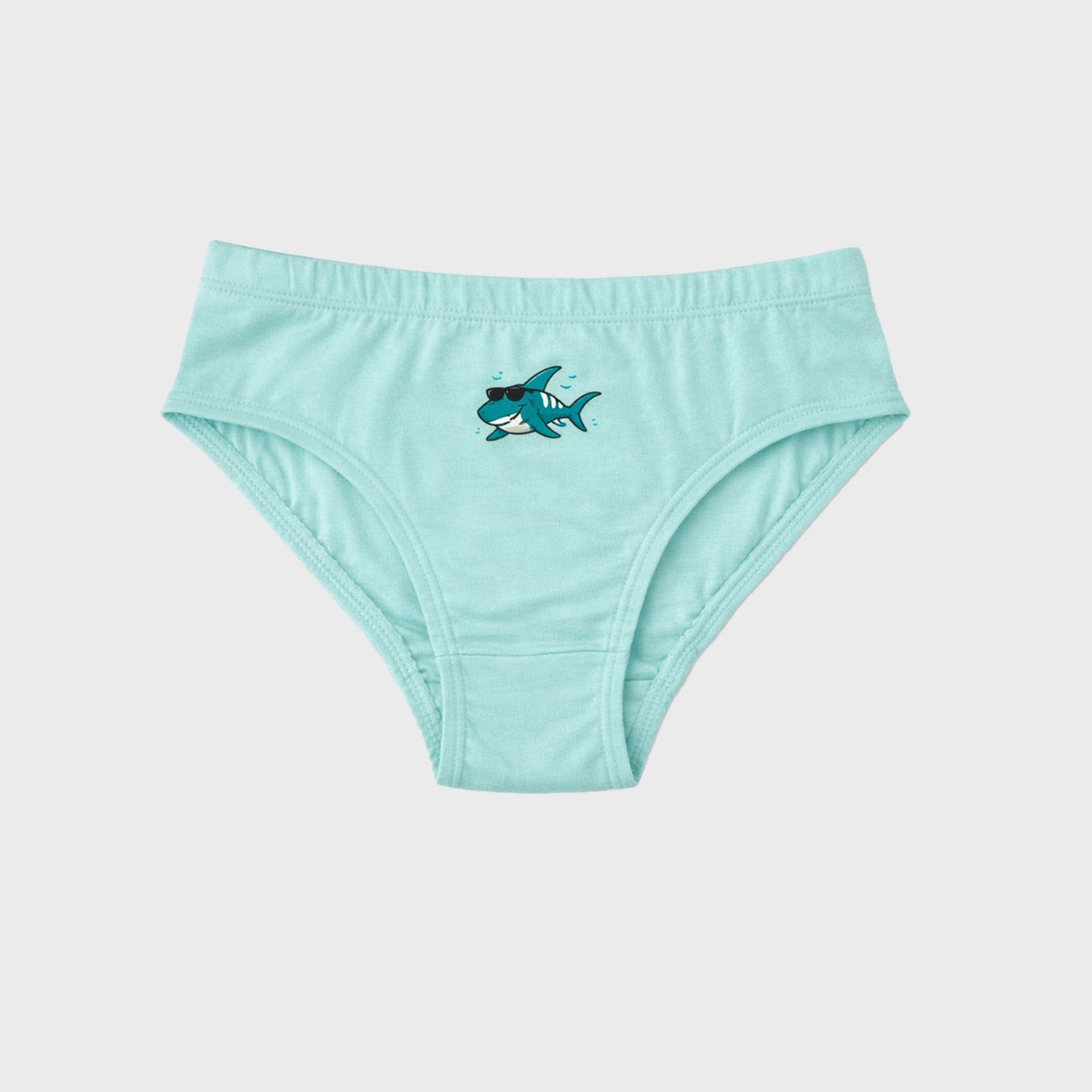 CharmnCherish Boys' Shark Printed Cotton Brief - Pack Of 3 for 2-16 Years - front view