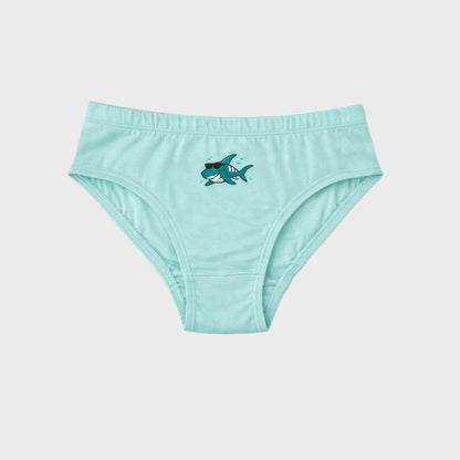 CharmnCherish Boys' Shark Printed Cotton Brief - Pack Of 3 for 2-16 Years - front view