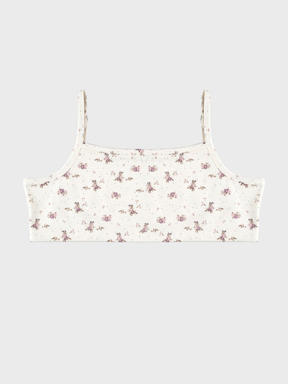 Beginners Bra - Floral All Over Print and Solid Color Combo Pack Of 2