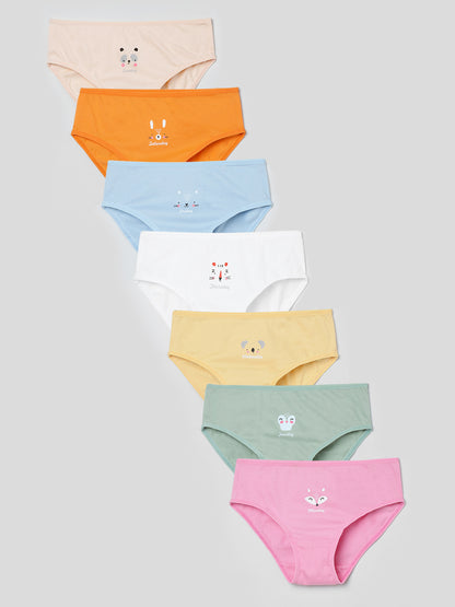Girls Brief - Weekdays Prints (Pack Of 7).