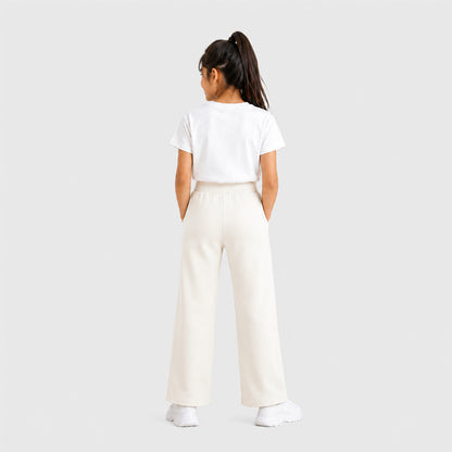 Premium Cotton Flare Pants for Girls – Pack 1 (Gardenia Color)