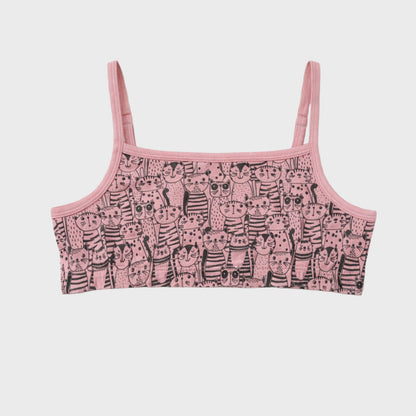 CharmnCherish Girls' Beginners Bra - Pack of 3_Multicolor for 7-16 Years - front view