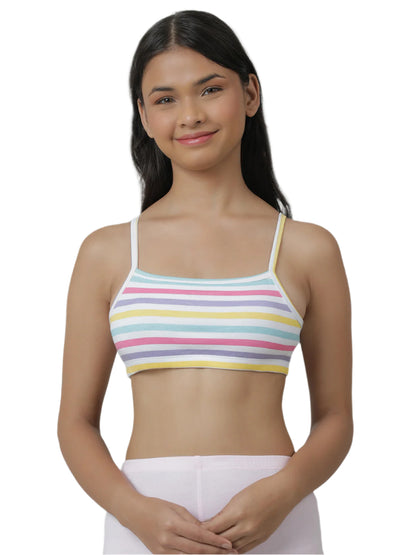 Beginners Bra - Polka Dot & Stripes Printed Pack of  4.