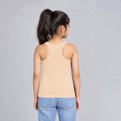 Girls' Racer Tank Top - Nude
