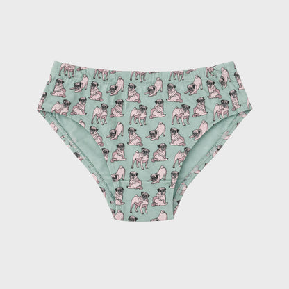 Charm N Cherish Boys Cotton Briefs (Pack of 6) | Cute Shark & Pug Dog Printed Underwear Combo for Kids