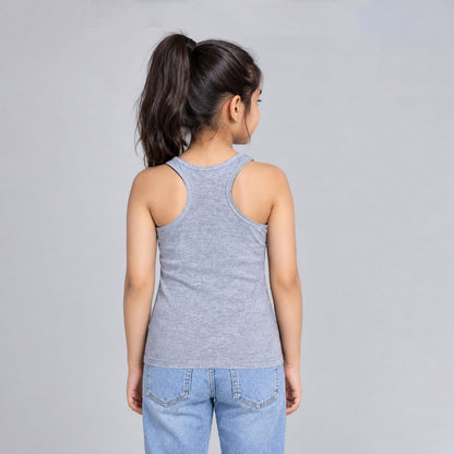 Girls' Racer Tank Top - Grey
