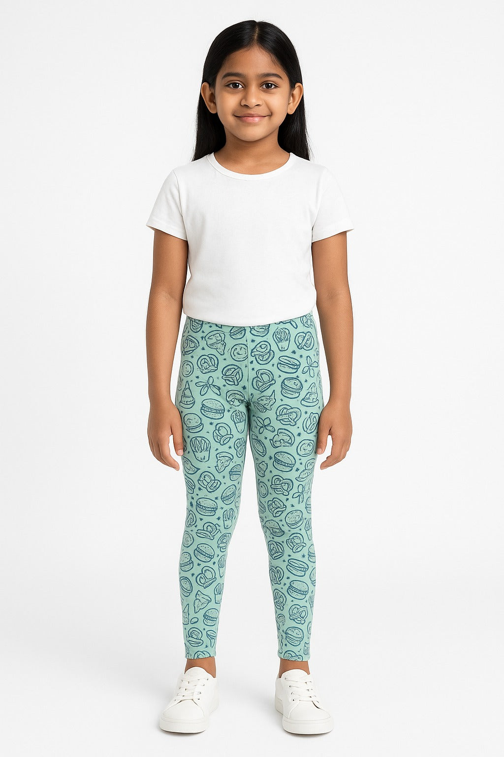 Girls Leggings All Over Print Pack Of 1