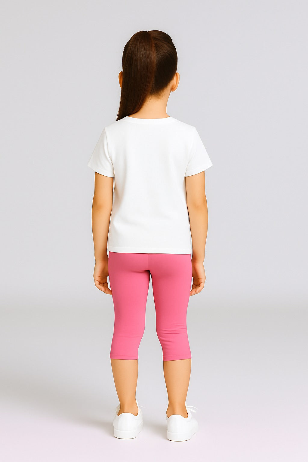 Girls 3/4thLeggings Pack Of 1_Pink