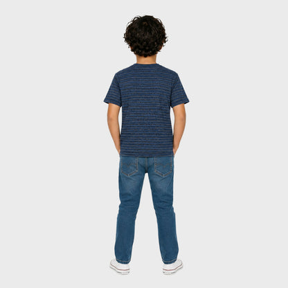 Boys' Cotton Striped T-Shirt - Short Sleeve  (Pack of 1)