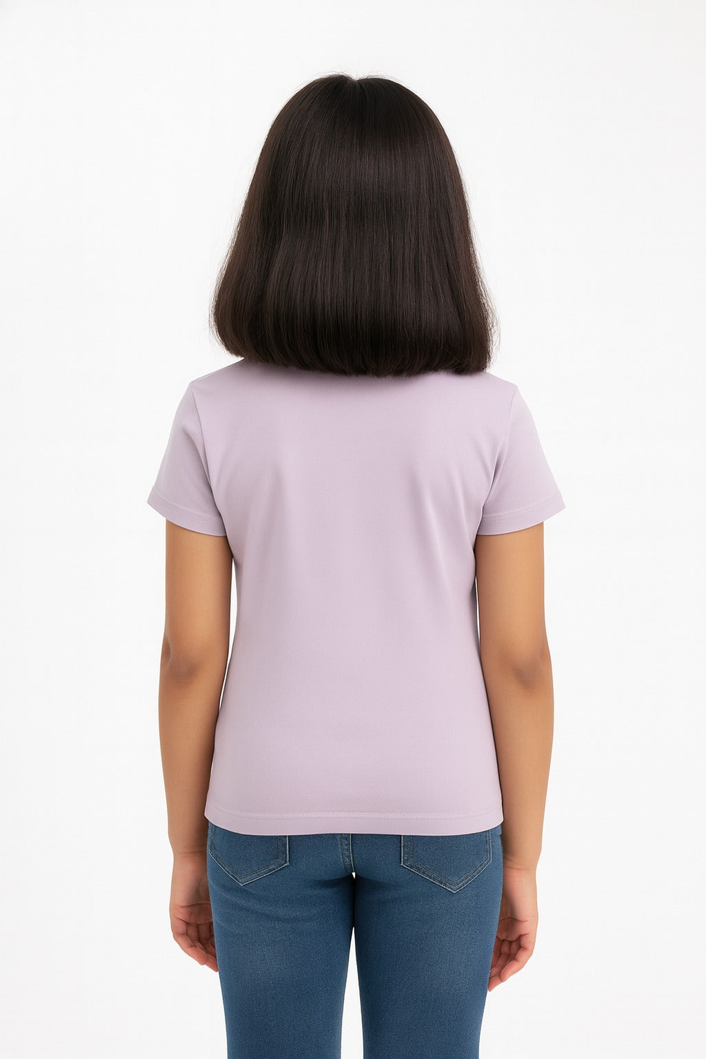 Girls Short Sleeve Tshirt Pack of 1_Lavender