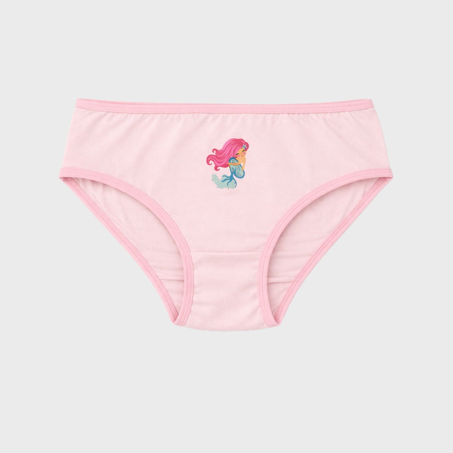 Girls Mermaid Print Cotton Briefs Pack of 3