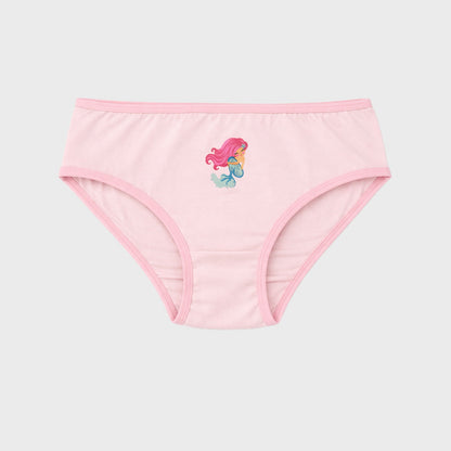 Girls Mermaid Print Cotton Briefs Pack of 3