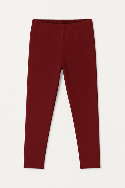 Girls 3/4 Leggings  Solid Brown Color Pack Of 1