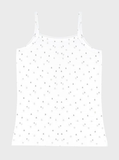 Cami Vests -Heart Print & Solid color Pack Of 2