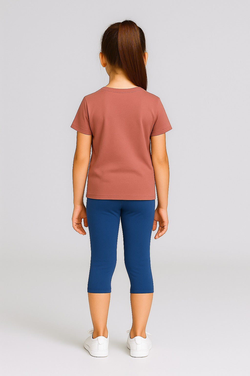 Girls 3/4thLeggings Pack Of 1_Navy Blue