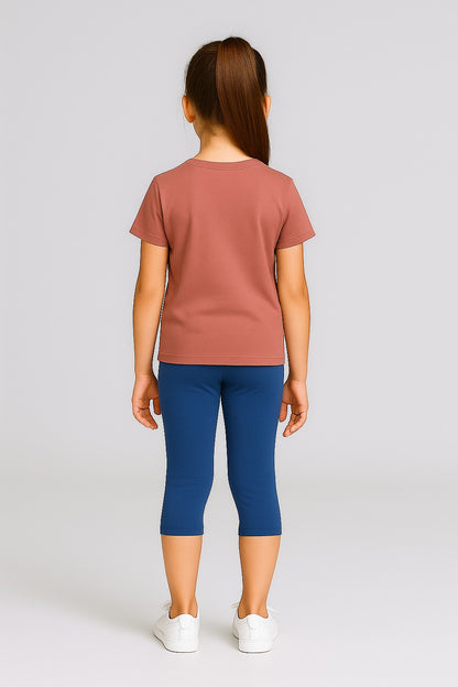 Girls 3/4thLeggings Pack Of 1_Navy Blue