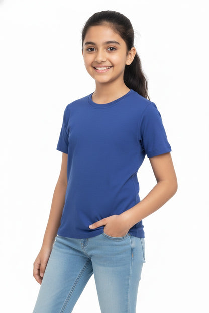 Girls Short Sleeve Tshirt Pack of 1_Ink Blue
