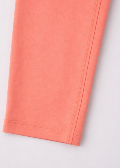 Girls 3/4 Leggings  Pack of 1_Coral
