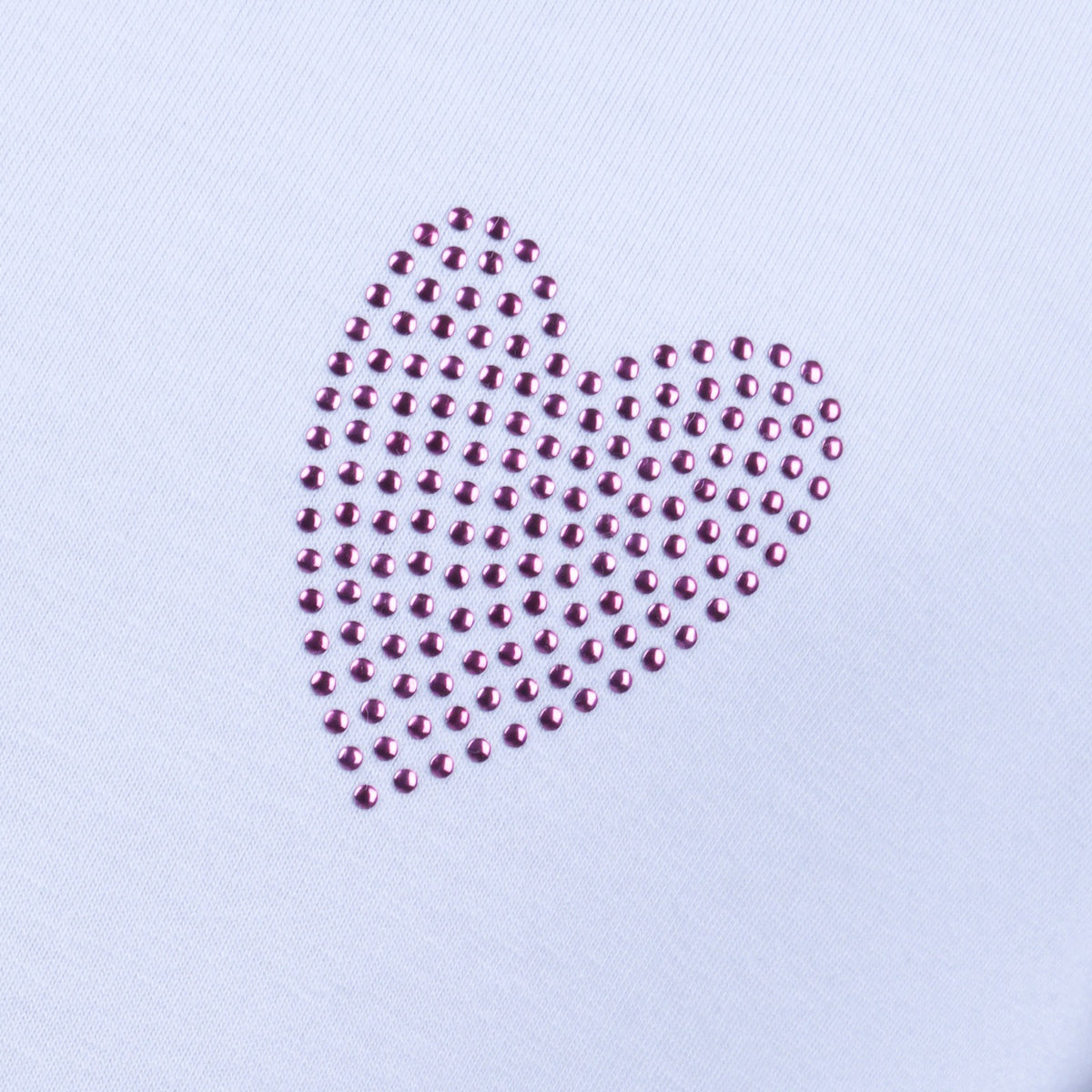 Girls Cotton Heart Printed T-Shirt - White