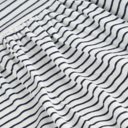 Girls Cotton Long Dress Half Sleeve,White AOP