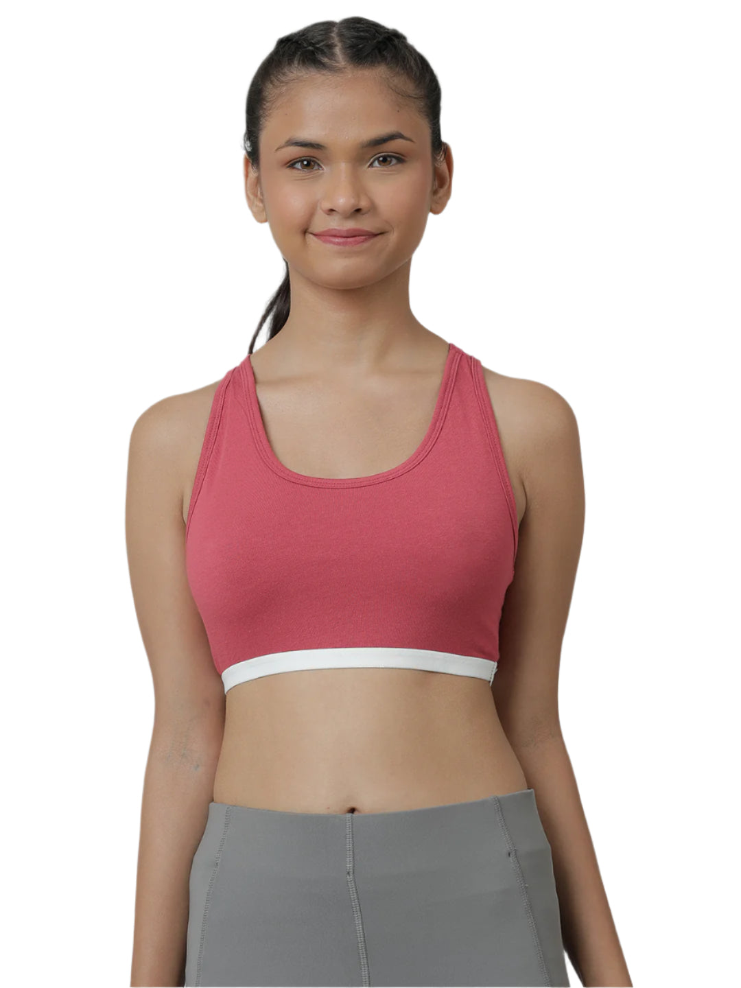 Sports Bra -Solid Color  Combo Outer Elastic Pack of 3.