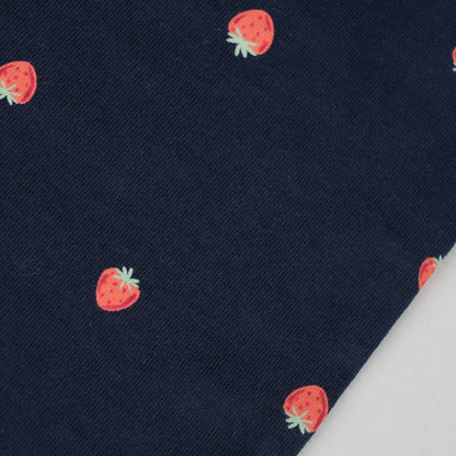 Girls Cotton Frill T-Shirt - Navy(Pack of 1)