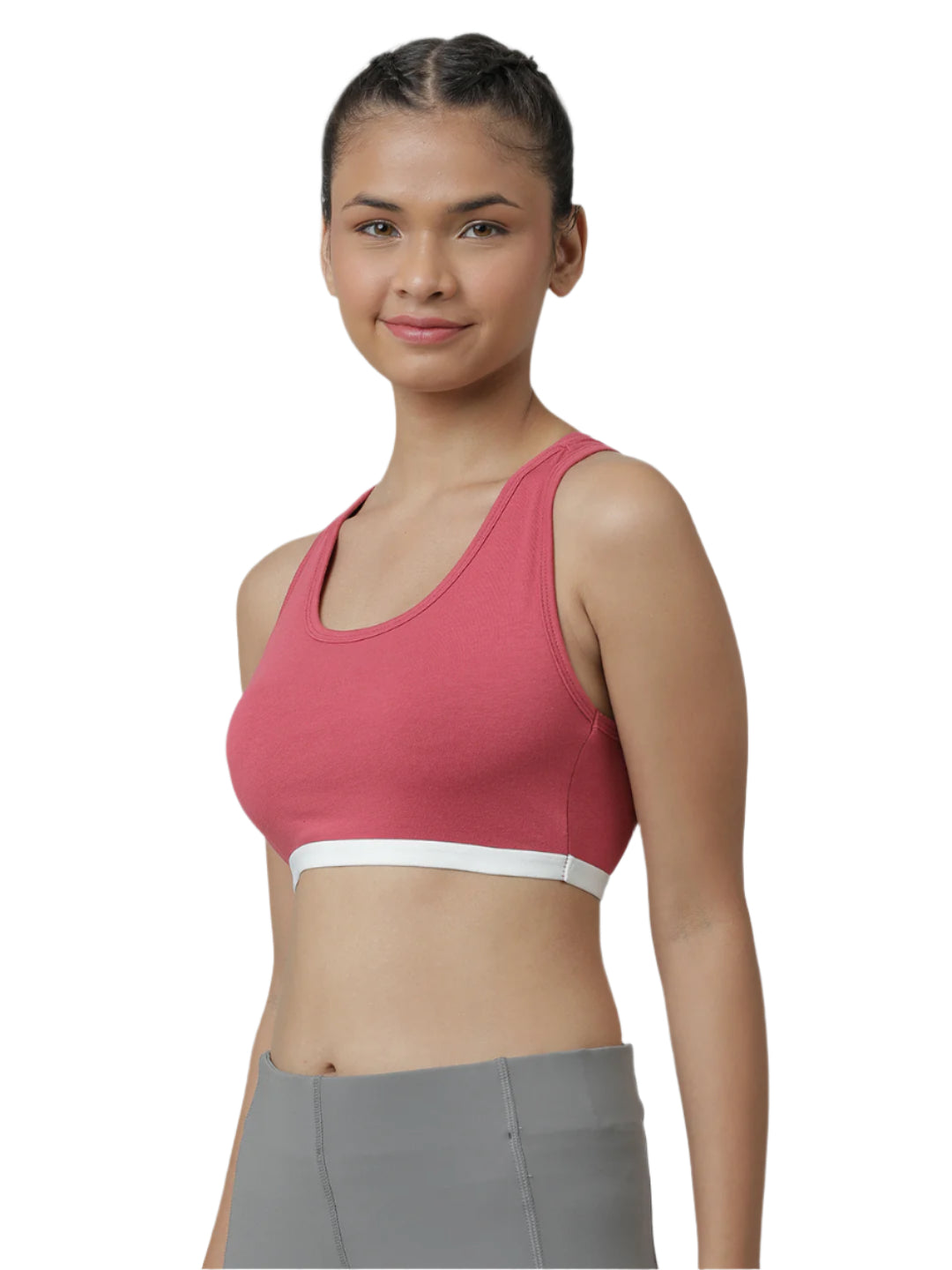 Sports Bra -Solid Color  Combo Outer Elastic Pack of 3.
