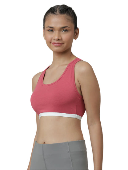 Sports Bra -Solid Color  Combo Outer Elastic Pack of 3.